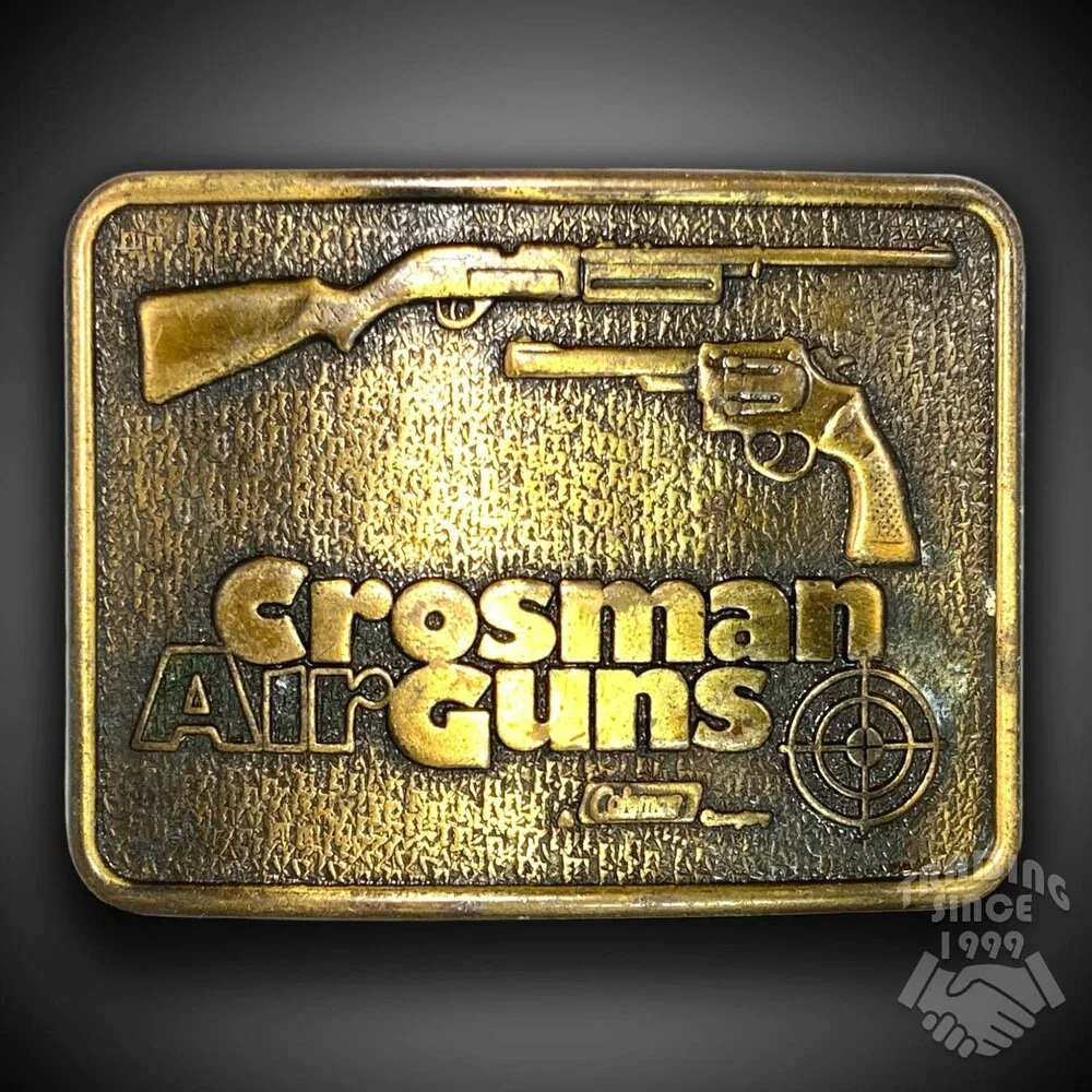 Vintage Belt Buckle Crosman‎ Air Guns Airgun Rifles Pistols By Century Canada